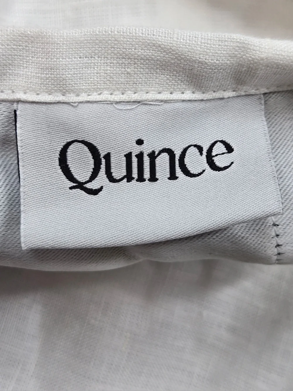 QUINCE Set Of 2 48x96 European Linen True Blackout Curtains White 0466